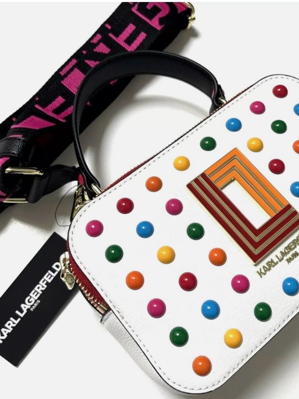 ✨🔴 NWT Karl Lagerfeld Paris Simone Camera Crossbody 🔴✨ - Picture 4 of 6